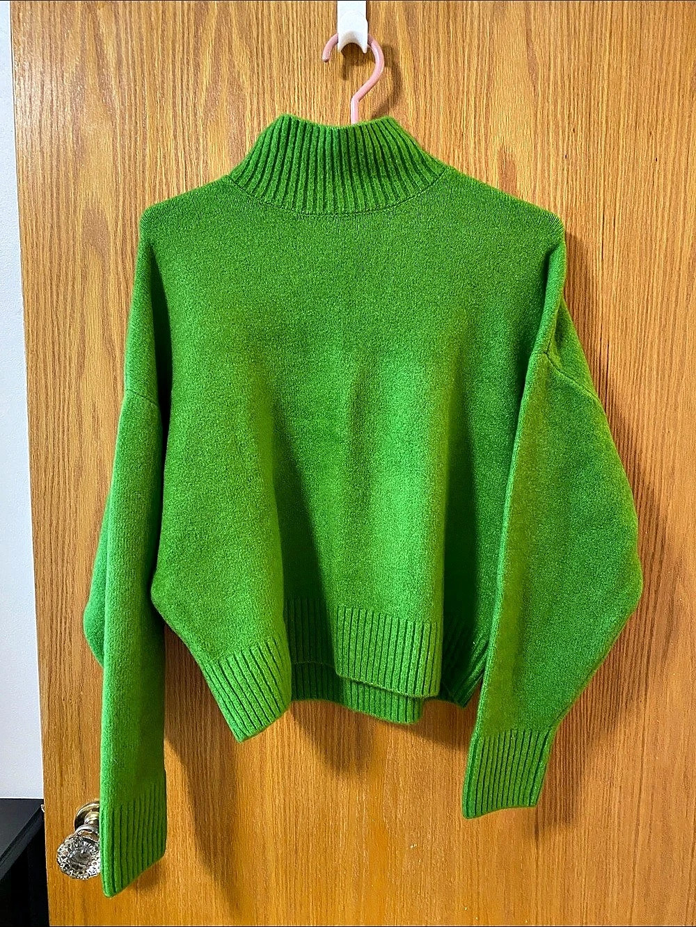 Zara Green Turtleneck Sweater Size Small Like New